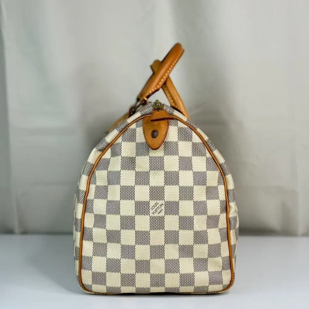 Louis Vuitton Speedy Top Handle Bag Damier Azur